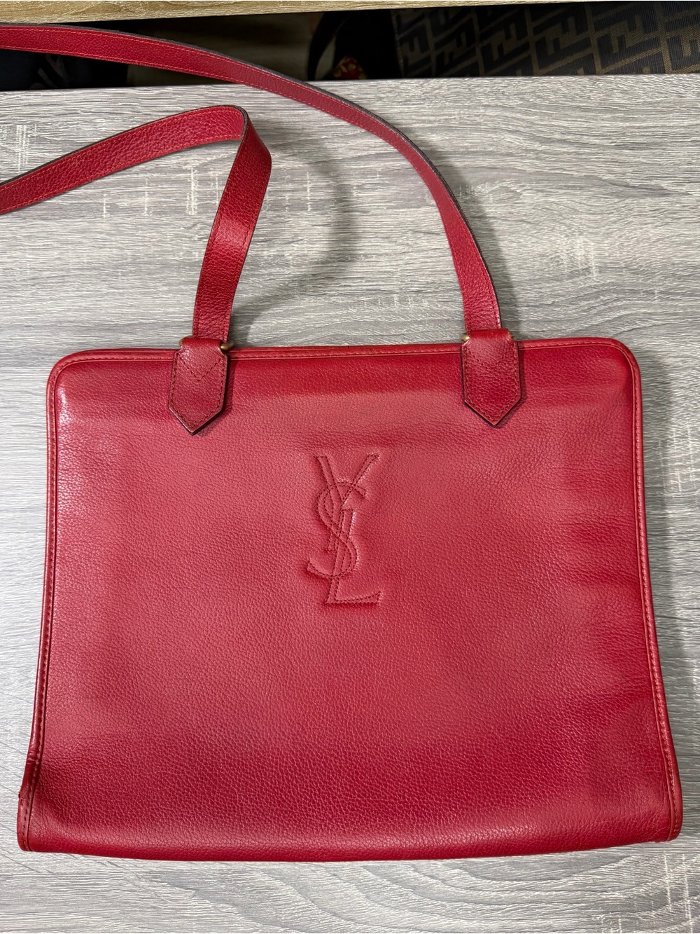 YSL Vintage Leather Shoulder Crossbody Bag